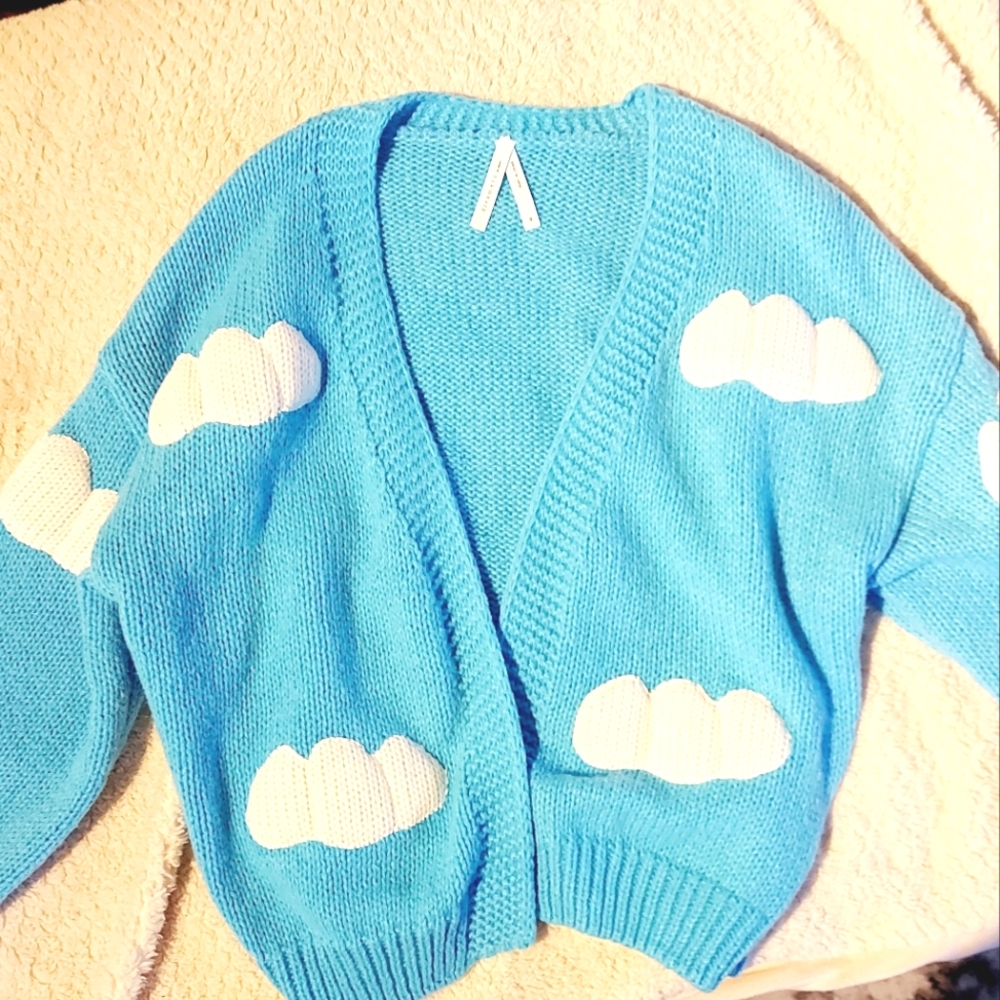💭🩵💭 Dreamers By Debut Cloud Pattern Sweater